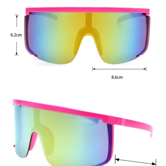 Oversized polarized sleek wrap around plastic lightweight sunglasses - Picture 5 of 5